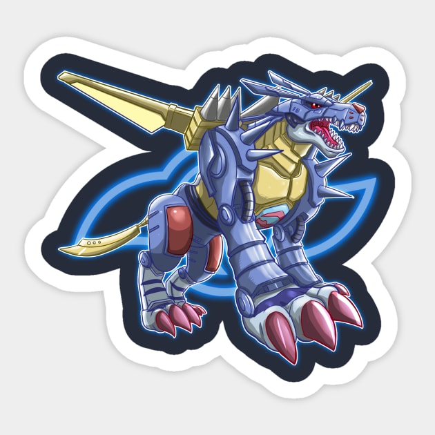 fanart metalgarurumon Sticker by DigiTeeshrit